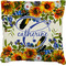 Sunflowers Faux-Linen Throw Pillow (Personalized)