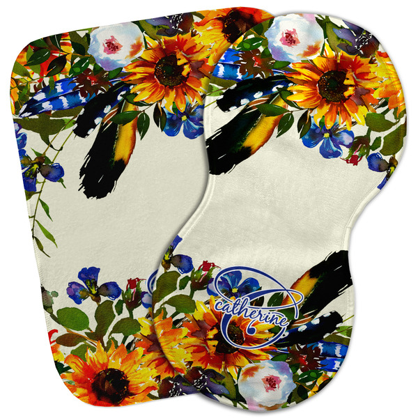 Custom Sunflowers Burp Cloth (Personalized)