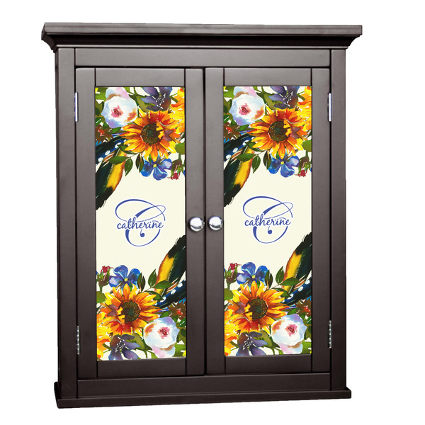 Custom Sunflowers Cabinet Decal - Small (Personalized)