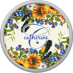 Sunflowers Cabinet Knob (Silver) (Personalized)