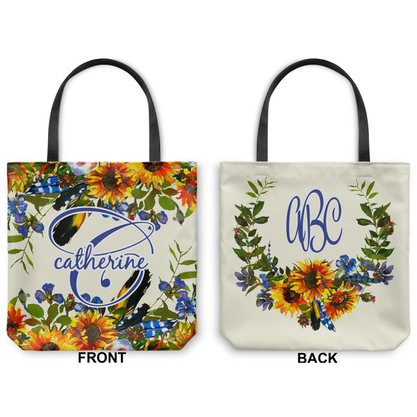 Sunflowers Canvas Tote - Front and Back