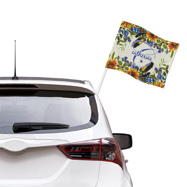 Sunflowers Car Flag - Large - LIFESTYLE