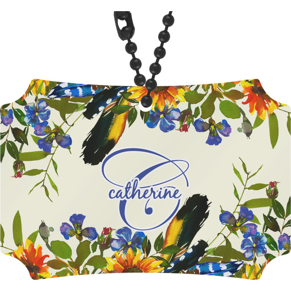 Custom Sunflowers Rear View Mirror Ornament (Personalized)