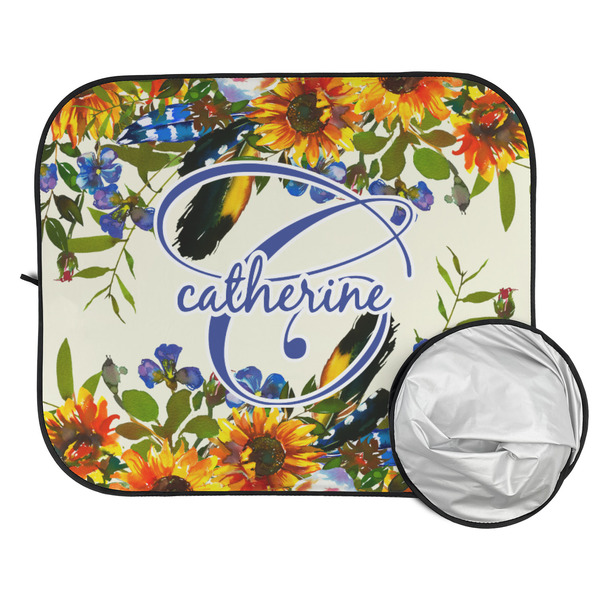 Sunflowers Car Sun Shades - FOLDED & UNFOLDED