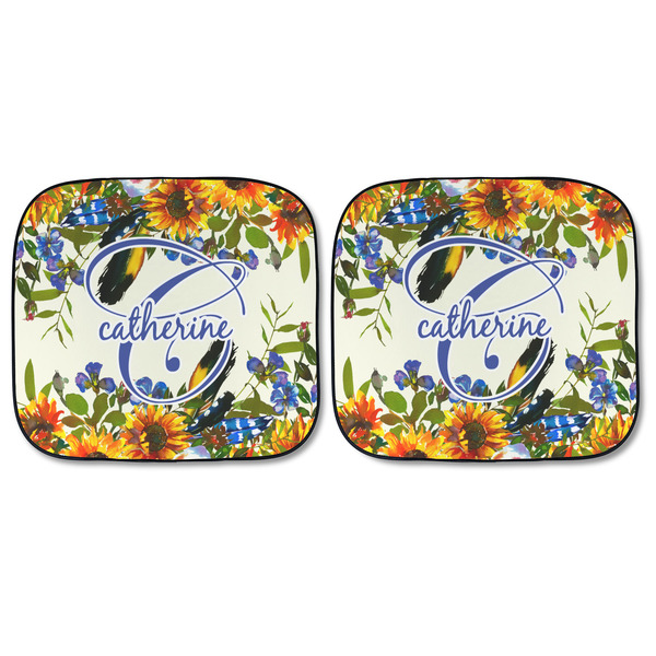 Sunflowers Car Sun Shades - FRONT