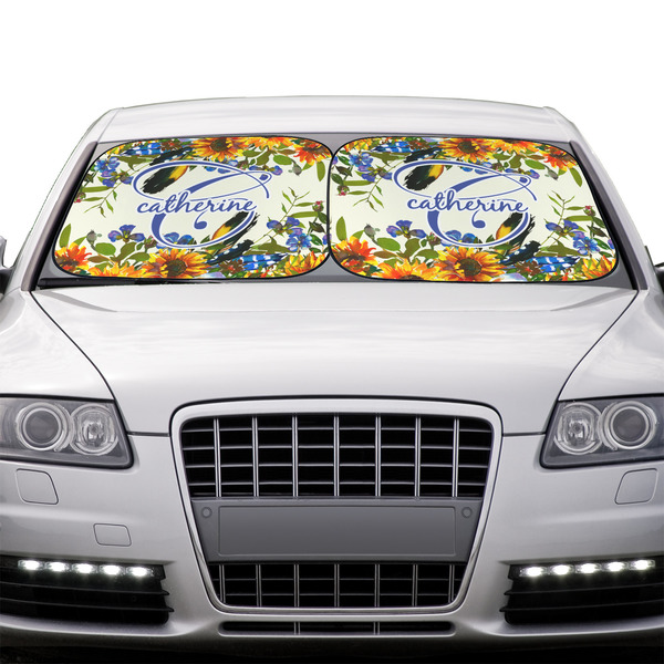 Sunflowers Car Sun Shades - IN CONTEXT