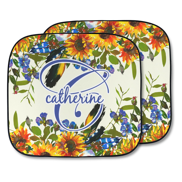 Custom Sunflowers Car Sun Shade - Two Piece (Personalized)