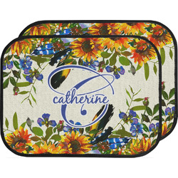 Sunflowers Car Floor Mats (Back Seat) (Personalized)