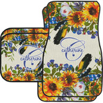 Sunflowers Car Floor Mats Set - 2 Front & 2 Back (Personalized)