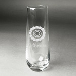 Sunflowers Champagne Flute - Stemless Engraved (Personalized)