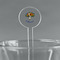 Sunflowers 5.5" Round Plastic Stir Sticks - Clear (Personalized)
