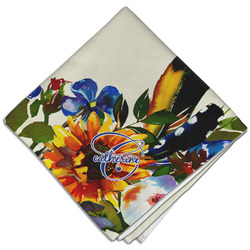 Sunflowers Cloth Dinner Napkin - Single w/ Name and Initial