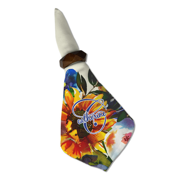 Sunflowers Cloth Napkins - Personalized Dinner (Folded in Ring) (MAIN)