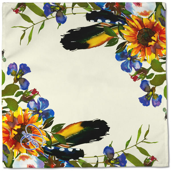 Sunflowers Cloth Napkins - Personalized Dinner (Full Open)