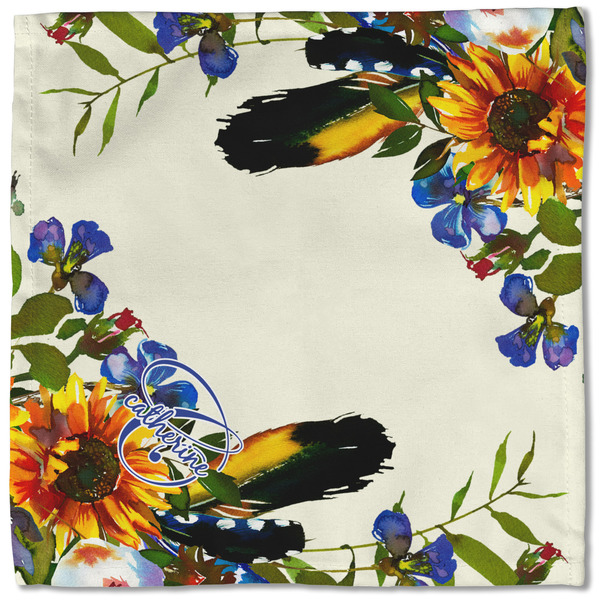 Sunflowers Cloth Napkins - Personalized Lunch (Single Full Open)