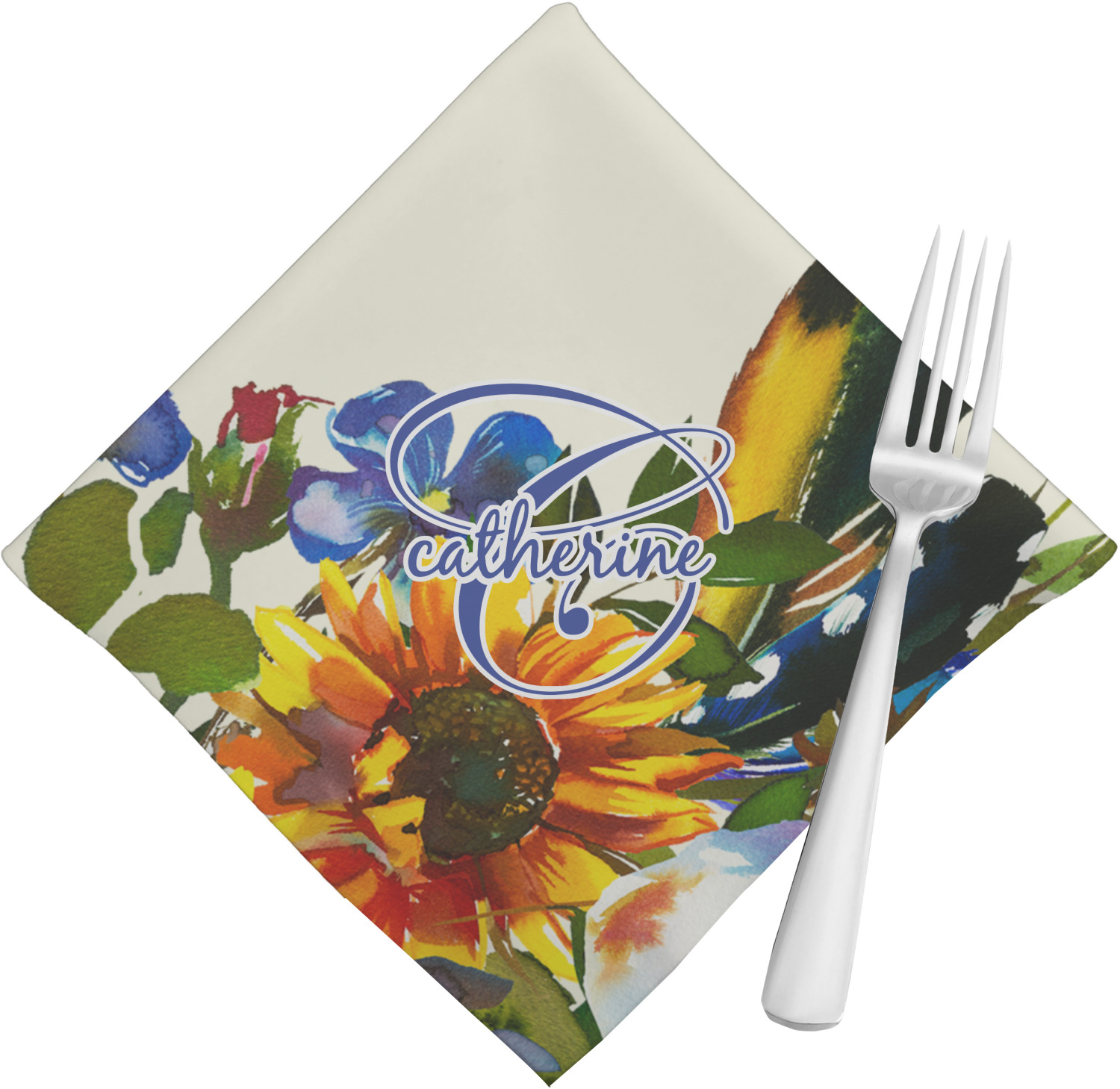 Sunflowers Cloth Napkins (Set of 4) (Personalized) YouCustomizeIt