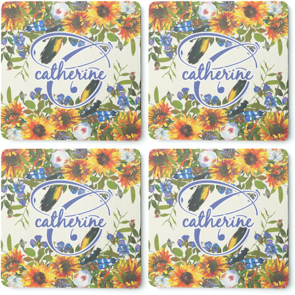 Sunflowers Coaster Rubber Back - Apvl