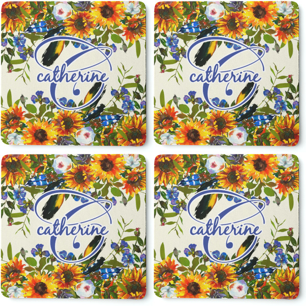 Sunflowers Coaster Rubber Back - Apvl