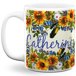 Sunflowers 11 Oz Coffee Mug - White (Personalized)