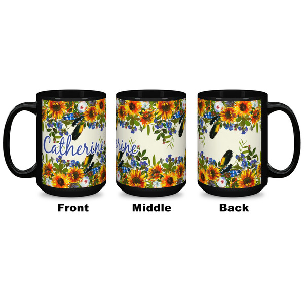 Sunflowers Coffee Mug - 15 oz - Black APPROVAL