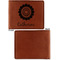 Sunflowers Cognac Leatherette Bifold Wallets - Front and Back Single Sided - Apvl