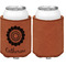 Sunflowers Cognac Leatherette Can Sleeve - Single Sided Front and Back
