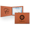 Sunflowers Cognac Leatherette Diploma / Certificate Holders - Front and Inside - Main