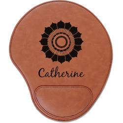 Sunflowers Leatherette Mouse Pad with Wrist Support (Personalized)