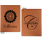 Sunflowers Cognac Leatherette Portfolios with Notepad - Small - Double Sided- Apvl
