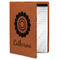 Sunflowers Cognac Leatherette Portfolios with Notepad - Small - Main