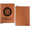 Sunflowers Cognac Leatherette Portfolios with Notepad - Small - Single Sided- Apvl