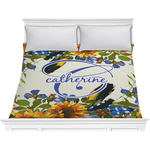 Custom Sunflowers Comforter - King (Personalized)
