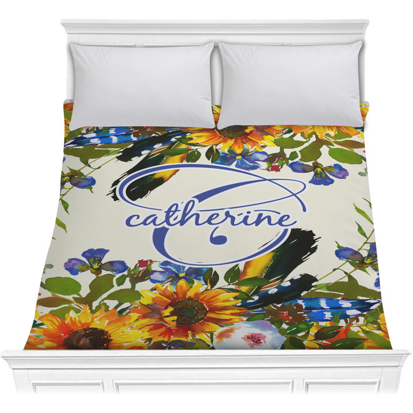 Custom Sunflowers Comforter - Full / Queen (Personalized)