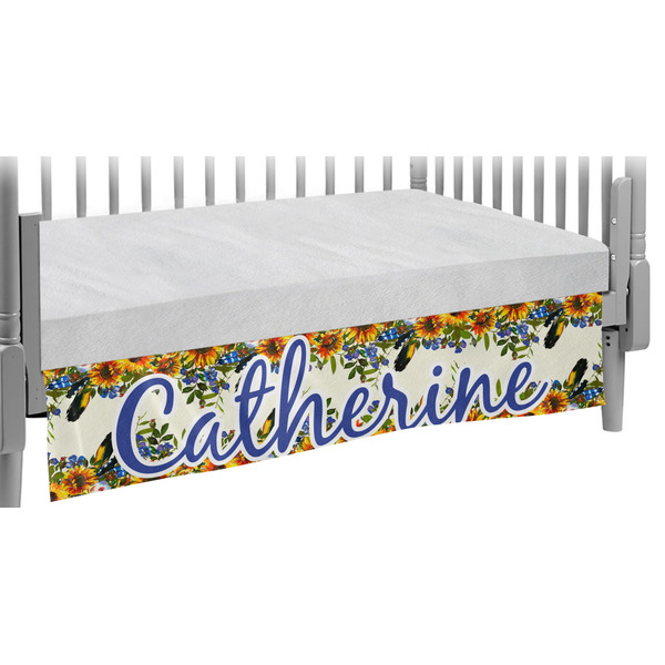 Custom Sunflowers Crib Skirt (Personalized)