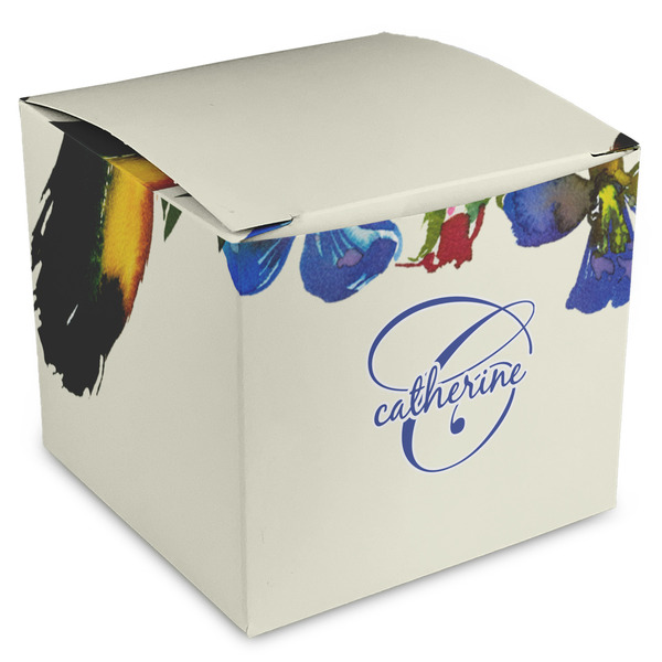 Custom Sunflowers Cube Favor Gift Boxes (Personalized)