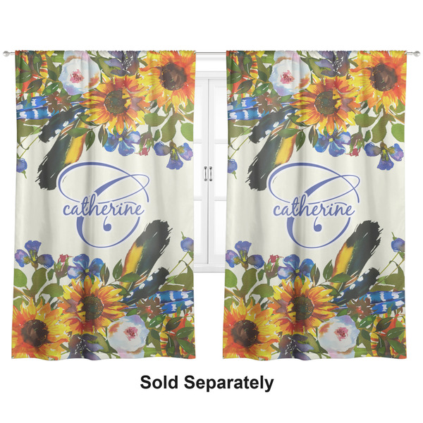 Custom Sunflowers Curtain Panel - Custom Size (Personalized)