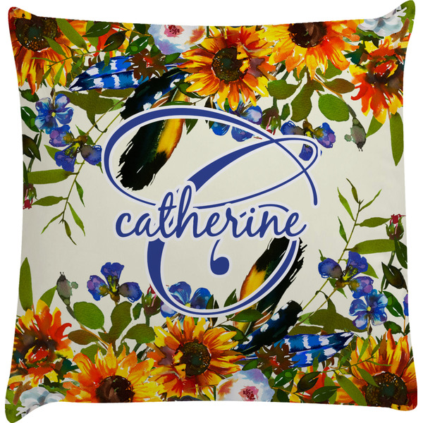 Custom Sunflowers Decorative Pillow Case (Personalized)