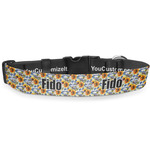 Sunflowers Deluxe Dog Collar - Medium (11.5" to 17.5") (Personalized)