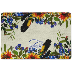 Sunflowers Dog Food Mat w/ Name and Initial
