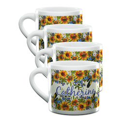 Sunflowers Double Shot Espresso Cups - Set of 4 (Personalized)