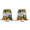 Sunflowers Drawstring Backpack Front & Back Small