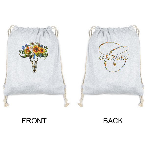 Sunflowers Drawstring Backpacks - Sweatshirt Fleece - Double Sided - APPROVAL