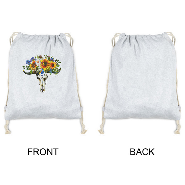 Sunflowers Drawstring Backpacks - Sweatshirt Fleece - Single Sided - APPROVAL