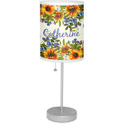 Sunflowers 7" Drum Lamp with Shade Polyester (Personalized)