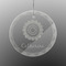 Sunflowers Engraved Glass Ornament - Round (Front)