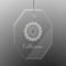 Sunflowers Engraved Glass Ornament - Octagon (Personalized)