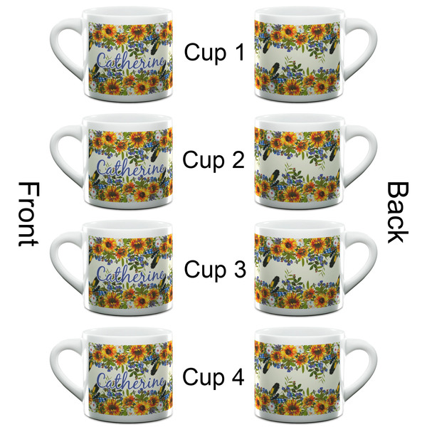 Sunflowers Espresso Cup - 6oz (Double Shot Set of 4) APPROVAL