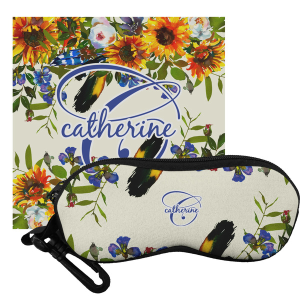 Custom Sunflowers Eyeglass Case & Cloth (Personalized)
