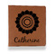 Sunflowers Leather Binder - 1" - Rawhide (Personalized)