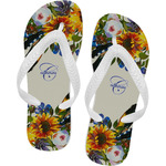 Sunflowers Flip Flops - XSmall (Personalized)